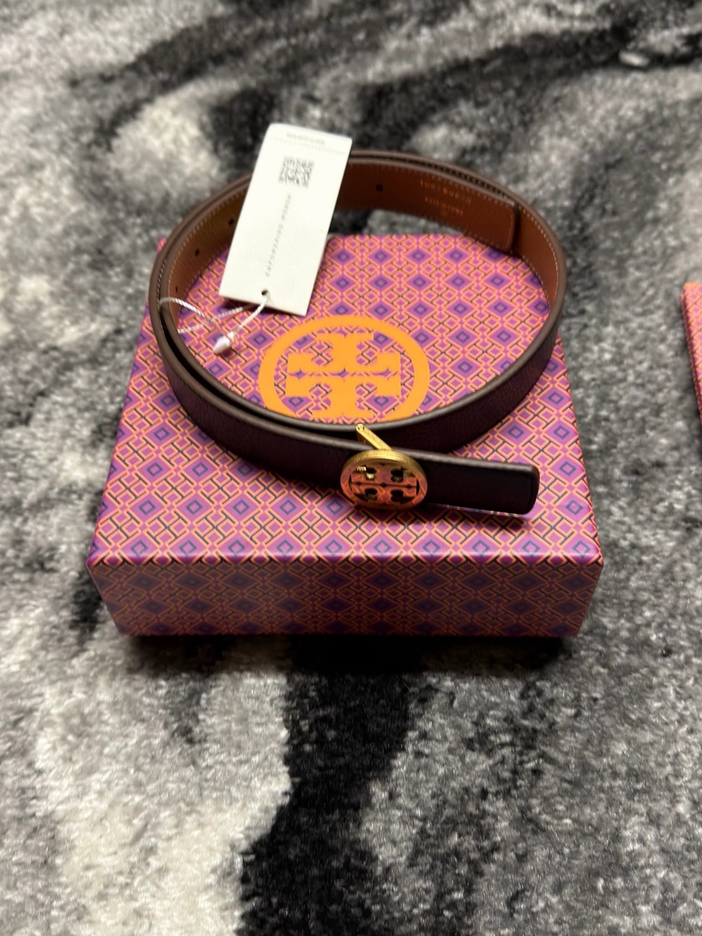 Tory Burch Black And Gold Miller Reversible Belt Size 90 - Picture 3 of 4